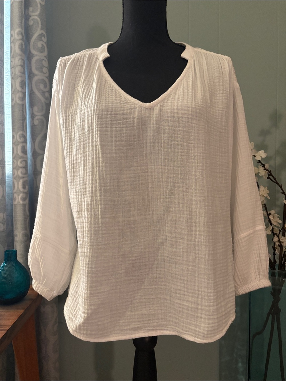 Roan + Ryan Gauzy Poet Pullover Blouse